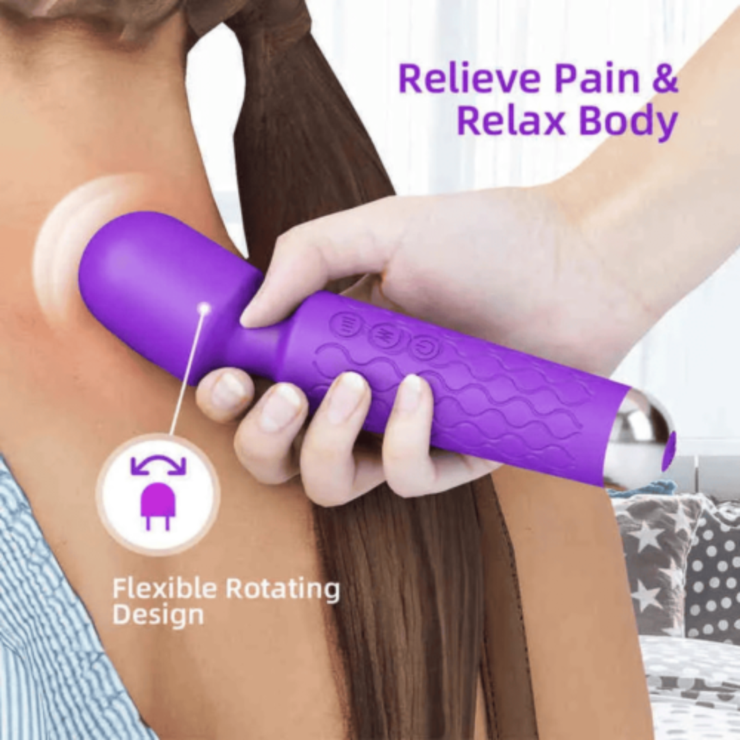 Wand Massage Head Vibrator | 20-Pattern Powerful Personal Massager