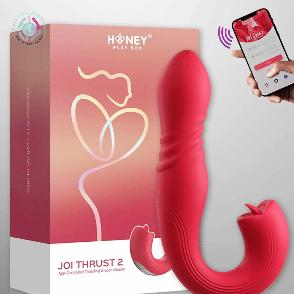 Honey Play Box Joi Thrust 2 App-Controlled Thrusting & Licking Vibrator